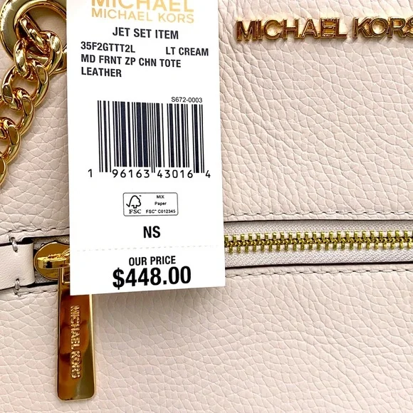 MICHAEL KORS Medium Front Pocket Shoulder Chain Tote & THREE QUARTER ZIP WALLET - Picture 16 of 16